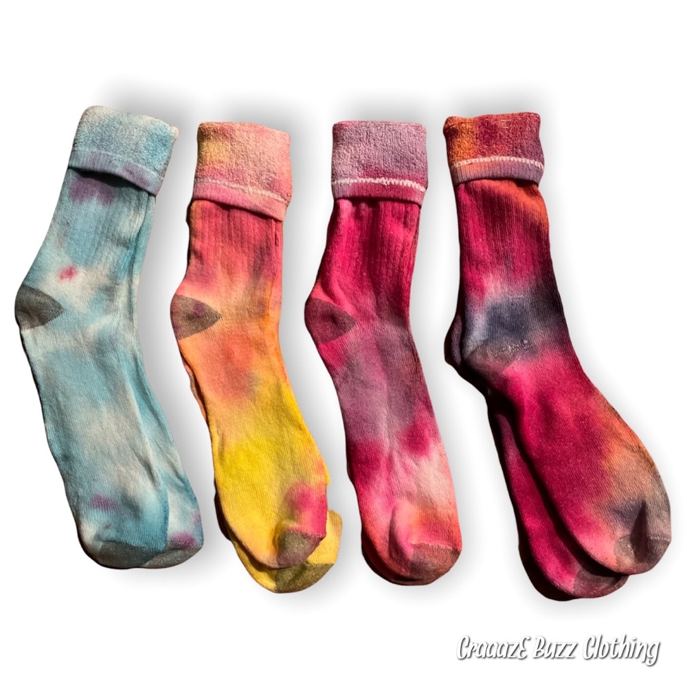 CraaazE Wavy custom tie-dye socks.Additional colors available upon request.